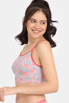 Rosaline Joyful Nautical Double Layered Non Wired Full Bralette - Nautical Text — thumbnail 3